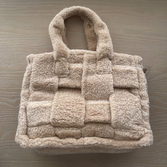 Vince Camuto Orla Faux Shearling Tote - Picture 2 of 6